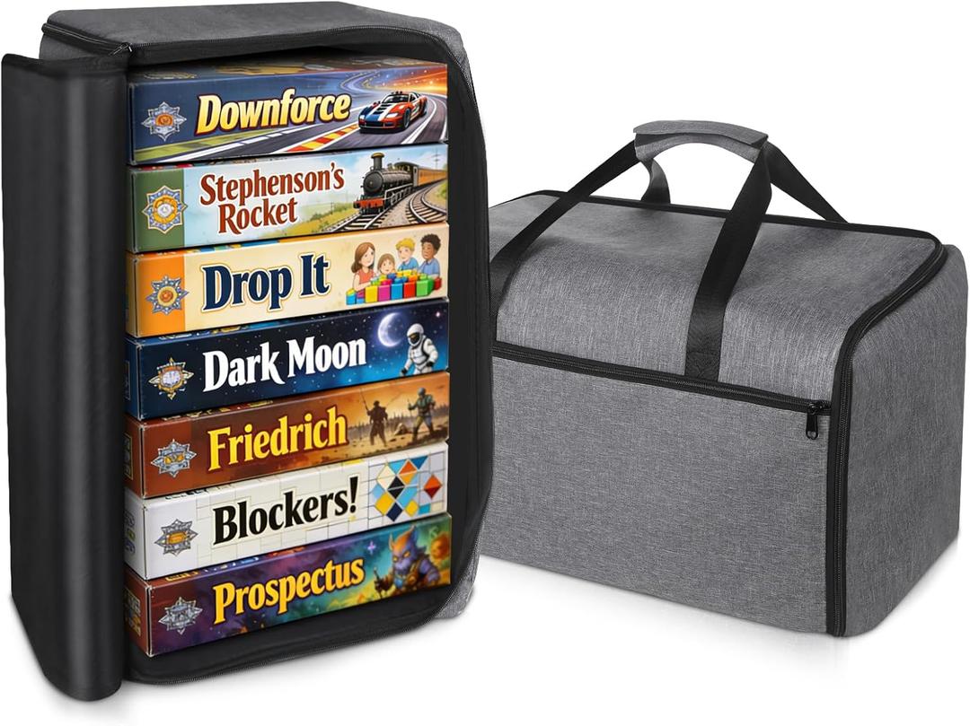 Board Game Storage Bag, Portable Board Game Organizer and Storage with Cover for Office Supplies, Puzzles, Building Blocks, Craft Product, Collapsible Board Games Storage Containers
