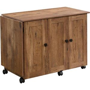Sauder Miscellaneous Storage Sewing/Craft Cart/ Pantry cabinets, Vintage Oak finish, L: 40.08" x W: 19.45" x H: 28.50"