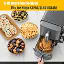 Air Fryer Disposable Paper Liner for Ninja DZ201/DZ401/DZ550/DZ302/SL401/SL451,100PCs Rectangle 8.6x 5.5'' Baking Parchment Paper Inserts Accessories,Ninja Foodi Dual Papel para Freidora de Aire