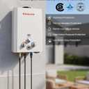 GASLAND BE158 Tankless Water Heater Propane | CSA Certified | 1.58 GPM, 41,000 BTU | Instant Hot Water Heater Outdoor Use Propane Shower for Camping, Off-Grid Living