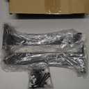 4 Pack - 10 inch Black Hidden L Shelf Bracket (1/5 Inch Thicked) Iron Floating Shelf Brackets Rustic Industrial Metal Brackets for Shelf Support