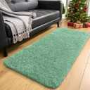 OLANLY 2x4 Machine Washable Runner Rugs for Hallway, Soft Fluffy Shaggy Bedside Rugs for Bedroom, Living Room, Indoor Floor Carpet for Kids Girls Boys, Nursery Rooms, Home Decor Aesthetic, Mint Green