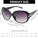 JM Classic Bifocal Reading Sunglasses for Women Vintage Reader Glasses Outdoor UV Protection Black +4.0