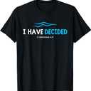 Water Immersion Baptism BAPTIZED; I HAVE DECIDED 2-Cor.5:17 T-Shirt (Small, Black)