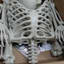 5.4 ft Halloween Skeleton Decorations, bat Demon Decor Life Size with Adjustable Joints for Outdoor Indoor Yard Lawn Haunted House Party Decor, Set A