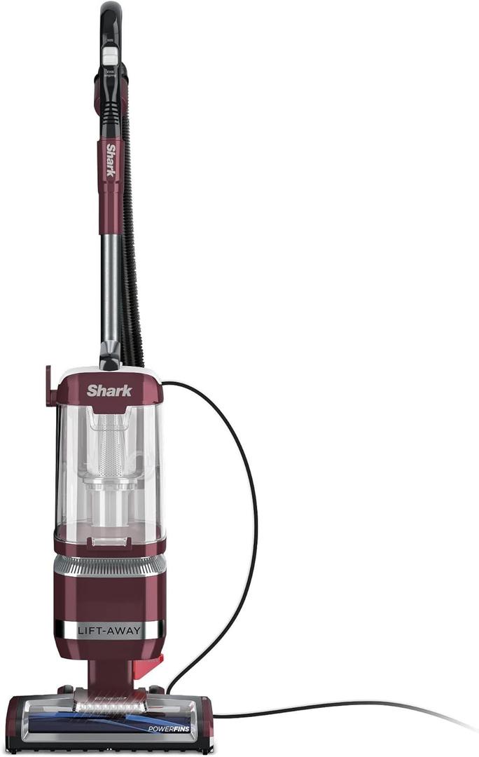 Shark LA401 Navigator Lift Away ADV Upright Vacuum with PowerFins Brush Roll, LED Headlights and Advanced Swivel Steering, Red