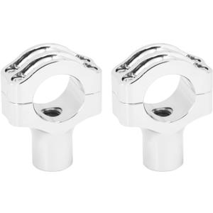 HDBUBALUS 1.25'' Motorcycle Handlebar Riser Handle Bars Clamp Mount Fit For Harley Sportster Road King Dyna Softail (Color: Chrome)