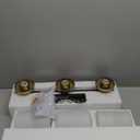 Emliviar 3-Light Bathroom Vanity Light Fixtures - Black and Gold Finish with Clear Glass, YCE238B-3W BK+BG