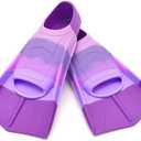 Gugmoy Kids Swim Fins,Comfortable Silicone Flippers for Swimming and Diving,Size Suitable Beginners Kids Girls Boys Adults M