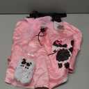 Pikpops 50s Girls Poodle Skirt Kids Sock Hop Outfit, Decades Day Costume - Grease Accessories Bobby Socks, Scarf & Glasses (Pink, 4-6 Yrs)