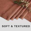 KOUFALL Boho Shower Curtain,Terracotta Rust Colored Linen Fabric Cloth Waterproof Western Bohemian Fall Shower Curtain Set with Hooks for Bathroom Decor
