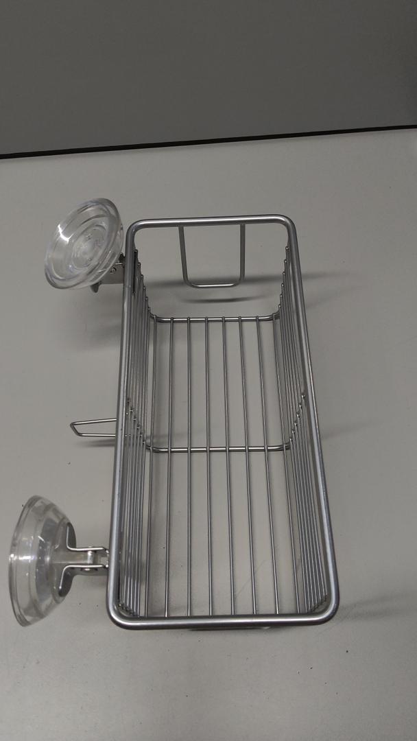 Shower Caddy Shelf Storage Rack Adhesive Without Drilling Stainless Steel with Hooks for Washroom, Lavatory, Restroom, Toilet, Bathroom, Kitchen