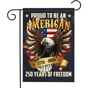 3 x Unique America Garden Flag - Independence Memorial Day Decorations, 250 Years Anniversary USA Patriotic Flags with Eagle Design, 1776-2026 Garden Flags for Outside, Double-Sided Freedom Yard Sign