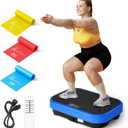 Vibration Plate Exercise Machine for Lymphatic Drainage,Softgym Power Vibrate Stand Shake Board 400 Lbs Capacity Whole Body Workout Waver with Fitness Resistance Bands Weight Loss Gifts for Women Men