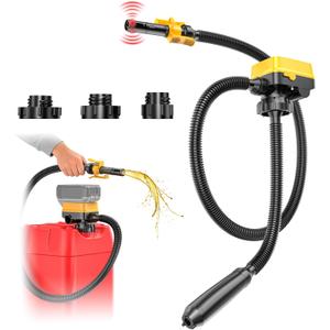 Ecarke Auto Shut-Off 3.2GPM Cordless Fuel Transfer Pump, Compatible with DeWalt 20V Milwaukee 18V Battery, Leak-Proof Electric Pump for Gasoline Diesel to Car Truck Boat (Without Battery)