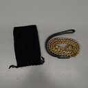 Strong Gold/Silver Dog Chain Leash 3FT 4FT 5FT Stainless Steel 12mm Curb Cuban Link Dog Leash Training Walking with Comfortable Genuine Leather Handle for Large, Medium Small Dogs (Gold, 4FT)