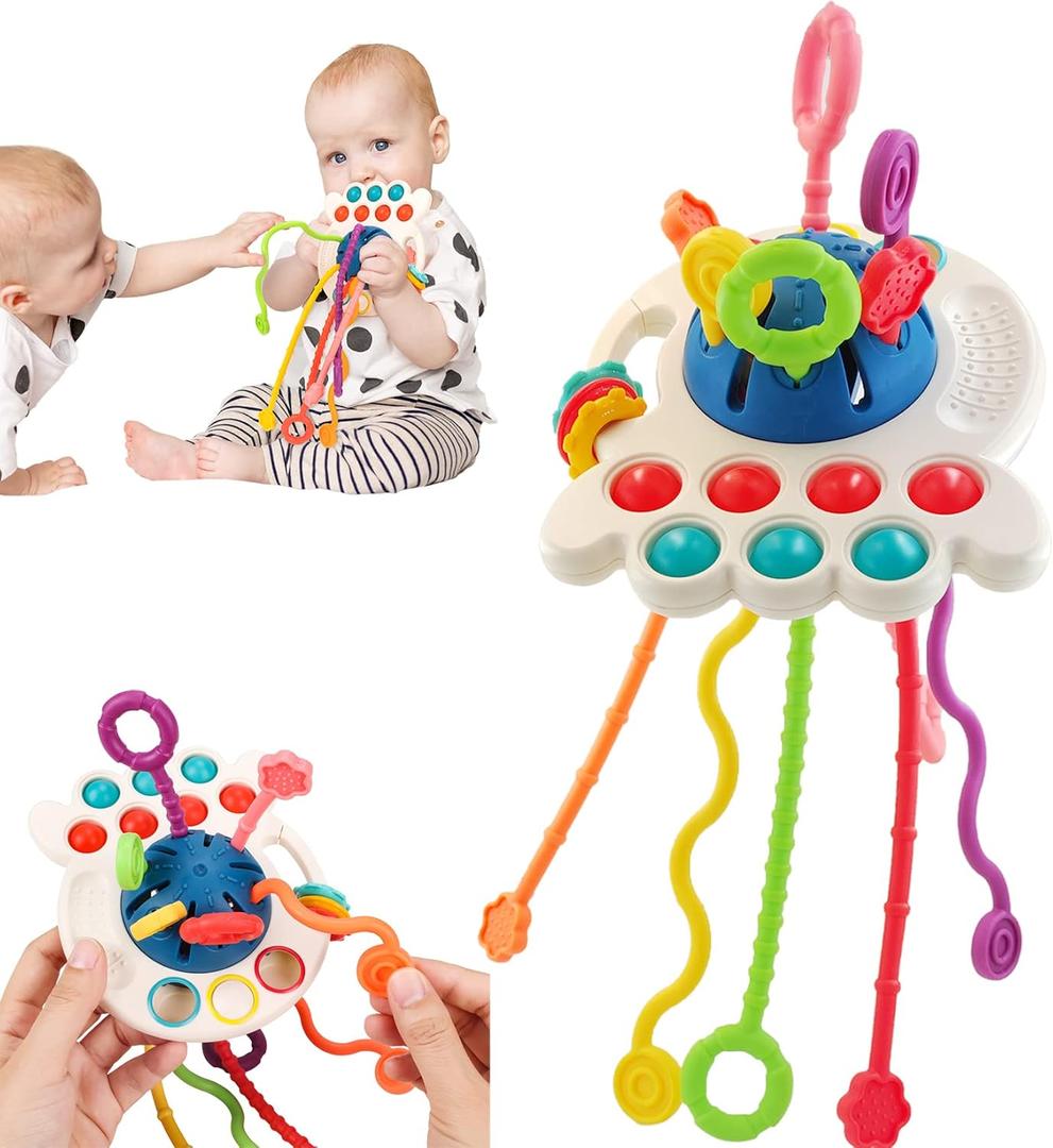Baby Toys 6 to 12 Months,Montessori Toys for 1 Year Old Boy Girl Baby Sensory Toys for Babies 12-18 Months Pull String Toys for Christmas and Birthday Gifts Infant,Toddlers (Multicolored)