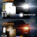 LUYED 880 LED Fog Lights Bulb 400% Brightness 886 890 892 893 LED Bulb with Projector for DRL or Fog Lights,Xenon White,Pack of 2