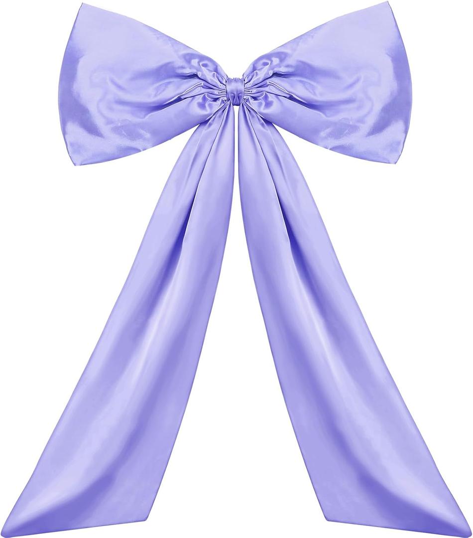 Bow Decor Large Bow for Room, Coquette Giant Ribbon Tie for Birthday Party Backdrop Wall Decor (Lavender Purple, 24 x 36 Inches)