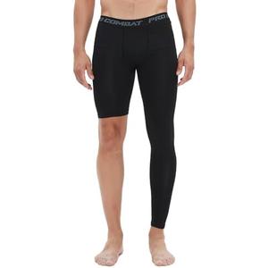 Men's Basketball Single Leg Tight Sports Pants 1/2 One Leg Compression Pants Athletic Base Layer Underwear, XS