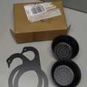 Teenyyou 2 Pcs Stainless Steel Sink Strainer Basket 15 Oz Multifunction Hanging Sink Colander Drain Basket Faucet Upgrade Quick Draining Kitchen Tool for Fruit Vegetable, 8.7 x 3.9 x 2.3 Inch (Black)