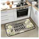 Kitchen Rugs Non Slip Washable - Anti Fatigue Cushioned Kitchen Mats for Floor, Absorbent Comfort Mat 39 X 20 Inch, Floor Rugs Mat Home Decor for Sink Office Laundry (Daisy Beach Wooden)