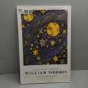 William Morris Wall Art Poster - Vintage Exhibition Print for Living Room Bedroom - Moon & Stars Textiles Art Canvas - 16x24inch Framed (16L" x 24W", style-8-Framed)