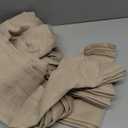 Pinch Pleated Linen 102 Inch Curtains 60 Inch Width for Living Room Divider Light Filtering Semi Sheer Burlywood Taupe Extra Wide Patio Curtains for Sliding Door Floor Ceiling Picture Window 60x102