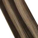Tape in Hair Extensions Human Hair Balayage Black to Dark Brown with Blonde Hair Extensions (24, #4-1B/4/14)