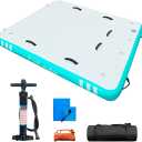 iLink-outer Inflatable Floating Dock Air Dock Platform Floating Island Raft with None-Slip Surface for Pool Beach Ocean 5x6FT