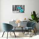 Artsbay Kitchen Wall Art Blue and Black Wall Decor Wine and Rose Canvas Picture Painting Vintage Artwork Sweet Life for Bar Dining Room 16 x 24inches