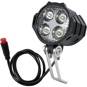 Ebike Headlight 2 Pin, Ebike Front Light for 36V 48V Battery Systems, Waterproof Connector Electric Bike Front Light, Fit for Electric Bicycles/Mountain Bikes/Scooters, 12V-60V