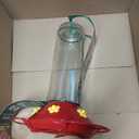 Perky-Pet 209B-1SR Glass Hummingbird Feeders for Outdoors Hanging - 30 fl oz Nectar Capacity - Ant & Bee Guarded Red Bird Feeder