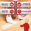 XFasten Double Sided Tape, White, Removable and Residue-Free, 2-Inch x 30 Yards, Surface Safe Two-Sided Sticky Adhesive Tape for Wall, Floor, Clothes, Rug, Fabric, Crafts and Scrapbooking