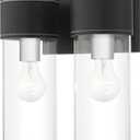 Livex Lighting, 71926-14, Atlantic, Outdoor Large Wall Lantern, Textured Black with Antique Silver Finish Accents