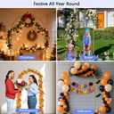 6 ft Arch Backdrop Stand, Wedding Arch Frame, Stable Metal Background Stand with Square Base Ground Nails, for Birthday Party Baby Shower Garland Decoration, Gold
