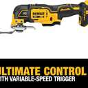 DEWALT 20V MAX XR Oscillating Multi-Tool Cordless, Variable Speed Brushless Motor Multitool with LED Light, Extended Runtime, Includes Two Wood Cutting Blades, Tool Only (DCS356B)