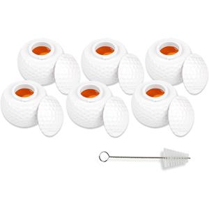 6pcs Golf Ball Shot Glasses with Lid,1.5 Oz Golf Ball Shaped Shot Glass with Bottle Brush,Creative Gifts,Easy to Clean