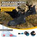 2 x KELODON Waterproof Steel Toe Boots For Men 6 Inch Leather Steel Toe Shoes Non Slip Resistant Safety Work Boots Indestructible Lightweight Construction Boot