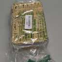 Handwoven Khaki Paper Rope Storage Basket with Lid – Small Neutral Woven Organizer Box with Metal Frame & Removable Liner for Desk, Vanity, Bathroom & Closet Drawers