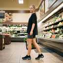 STQ Walking Shoes Women Slip on Sneakers Non Slip Work Arch Support Tennis Plantar Fasciitis Orthopedic Breathable Mesh Comfortable Ladies Nursing