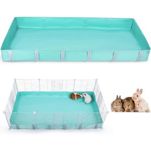 Waterproof Tarp-Based guinea Pig Bedding for C&C Grids - Cage Compatible, Multiple Species (Guinea Pig, Hamster, Bunny), 47 * 24 Inches (Aqua green)
