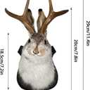 HSOSK Jackalope Mount, Jackalope Taxidermy, Deer Head Wall Mount, Resin Deer Head Animal Wall Art, for Home Wall Decoration