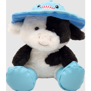 Holiday Home Spring Raindrop Cow with Hat Plush - Blue