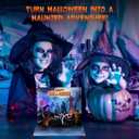 D24TIME Musical Halloween Card - Spooky Music & Lights 3D Zombie Graveyard Halloween Pop up Cards with Horror Sound, Envelope Included