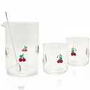 4 pc Anthropologie dupe cherry Glasses set - Cocktail mixing set