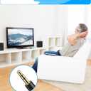 eSynic 192kHz DAC Converter 2M/6FT Cable Long Optical to 3.5mm Adapter Aluminum Alloy Shell from HDTV/Blu-Ray/Gaming Console to 3.5MM Audio Speaker [Can Not Connect Soundbar] [No Surround Sound] (Portable)