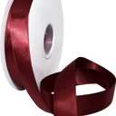 Morex Ribbon Double Face Satin Ribbon 7/8" X 50 YD Burgundy Ribbon for Gift Wrapping, Birthday Gift Cards, Satin Dress for Women, Silk Ribbons for Crafts, Wedding Gifts for Couple