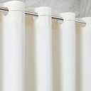 Waterproof No Hooks Waffle Shower Curtain, 260GSM Heavy Duty Fabric, with 10 Durable Split Grommets, Luxury Hotel Spa Style for Bathroom, Machine Washable, 74 x 72 Standard Size, Cream