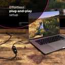 GE USB-C to 4K HDMI Multi-Monitor Adapter, Ultra HD Video & Audio, Travel-Ready, Plug & Play, 76050